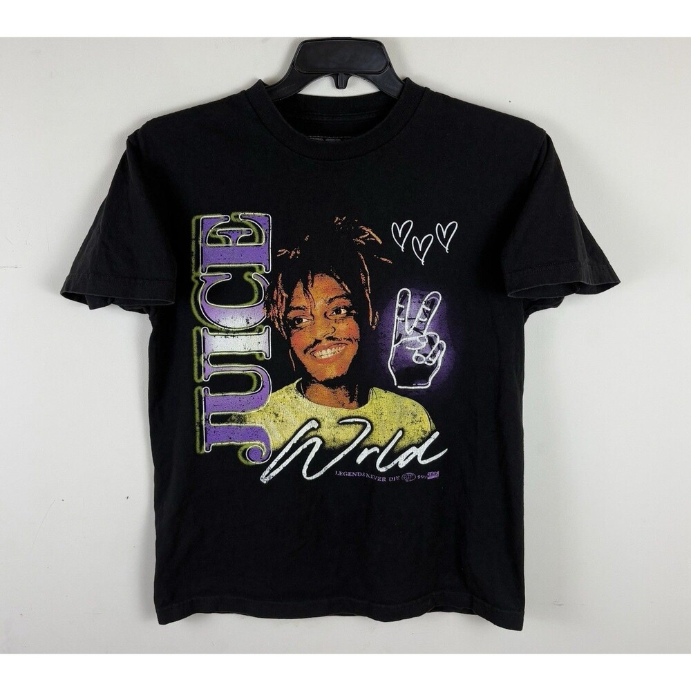 Juice WRLD Rap Graphic T - Shirt / Black / Size Medium
